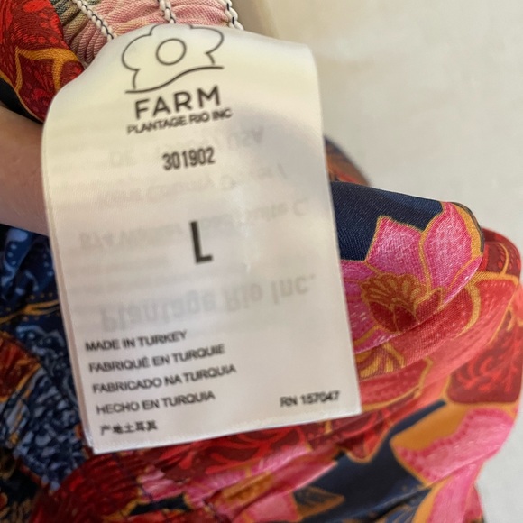 Farm Rio Garden Navy Smocked Mini Dress - Picture 13 of 16